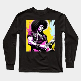 Bass Guitar Player Rock n Roll Retro Vintage Music Long Sleeve T-Shirt